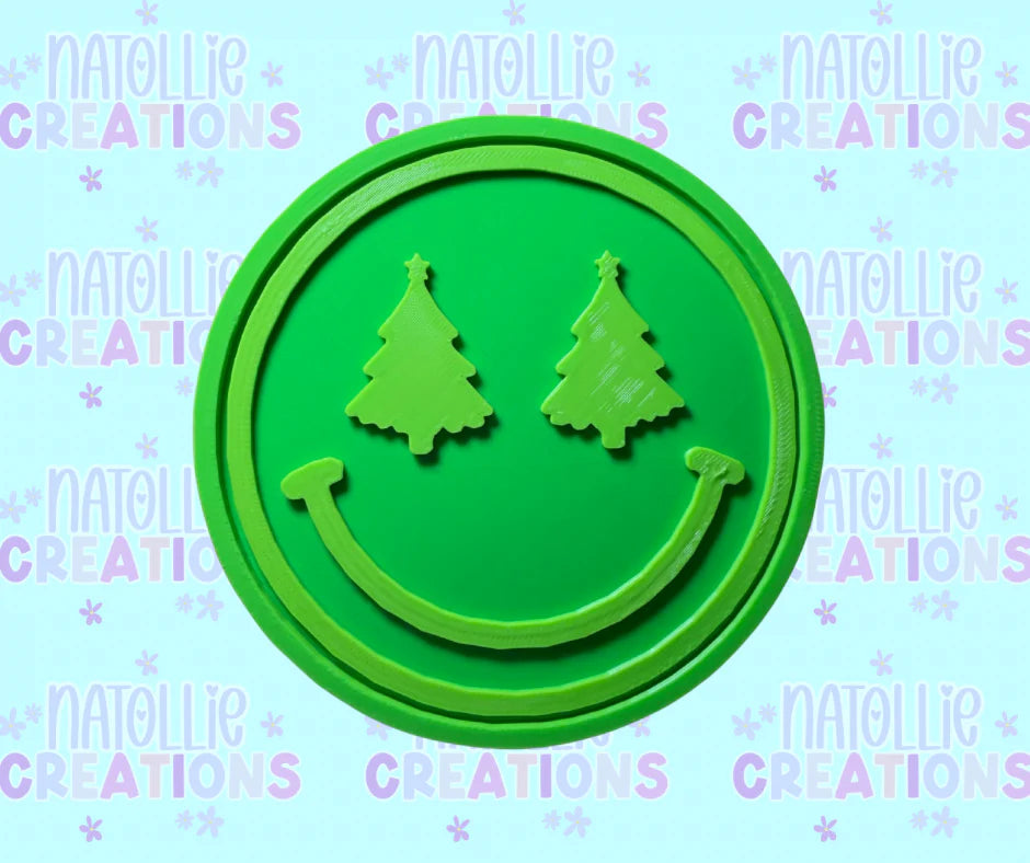 Christmas Tree Eye Smiley Insert Freshie Silicone Mold