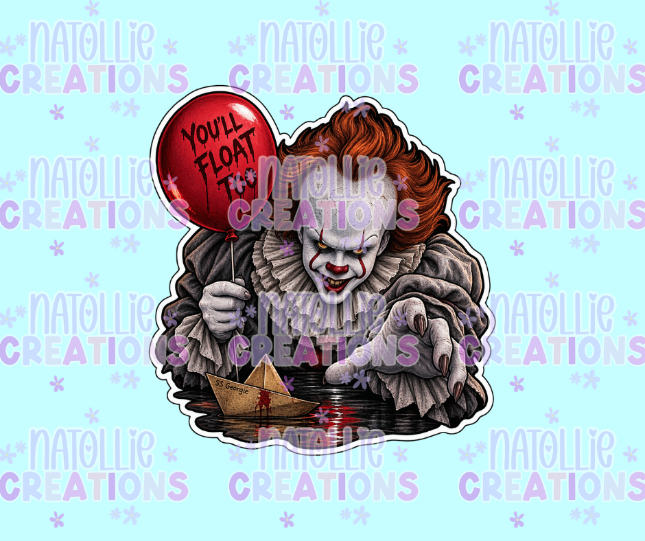 Penny Clown Die Cut Sticker
