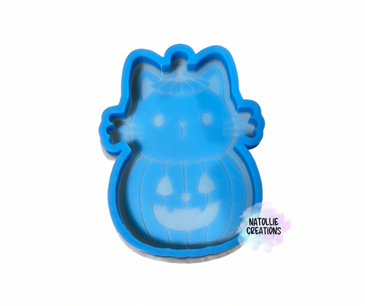 Cat In Pumpkin Freshie Silicone Mold