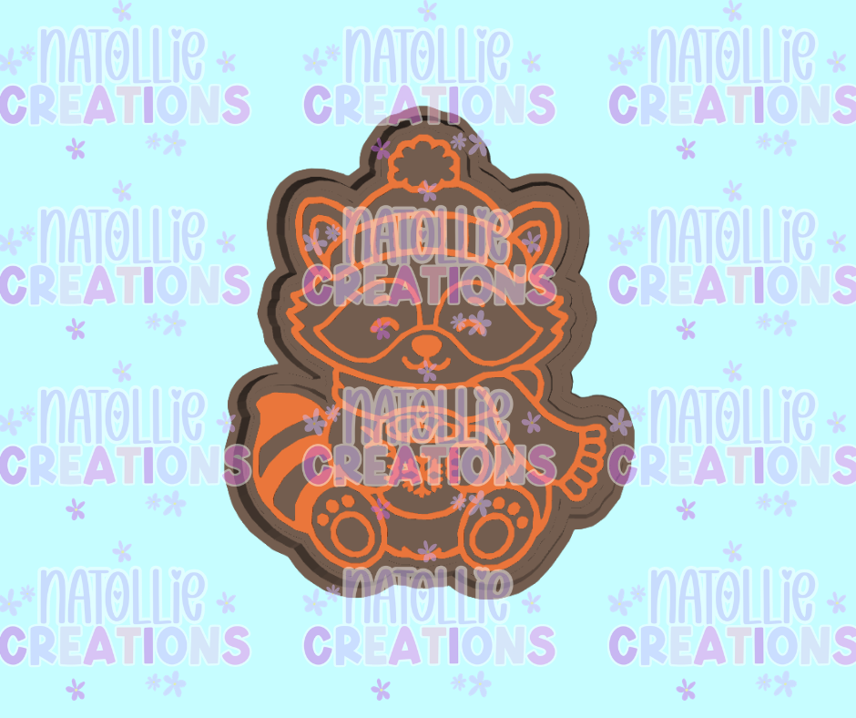 Cozy Hot Cocoa Raccoon Freshie Silicone Mold