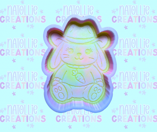 Retro Cowgirl Bunny Freshie Silicone Mold