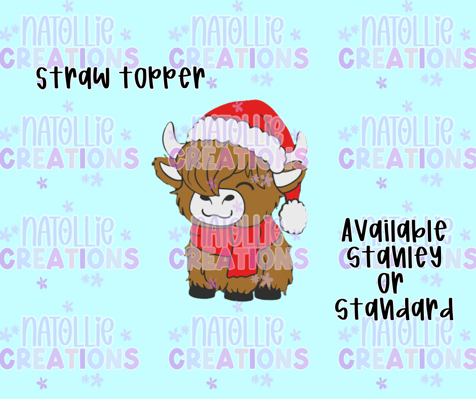 Christmas Highland Straw Topper