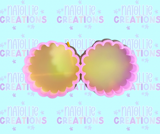 Scalloped Circle Vent Clip Freshie Silicone Mold