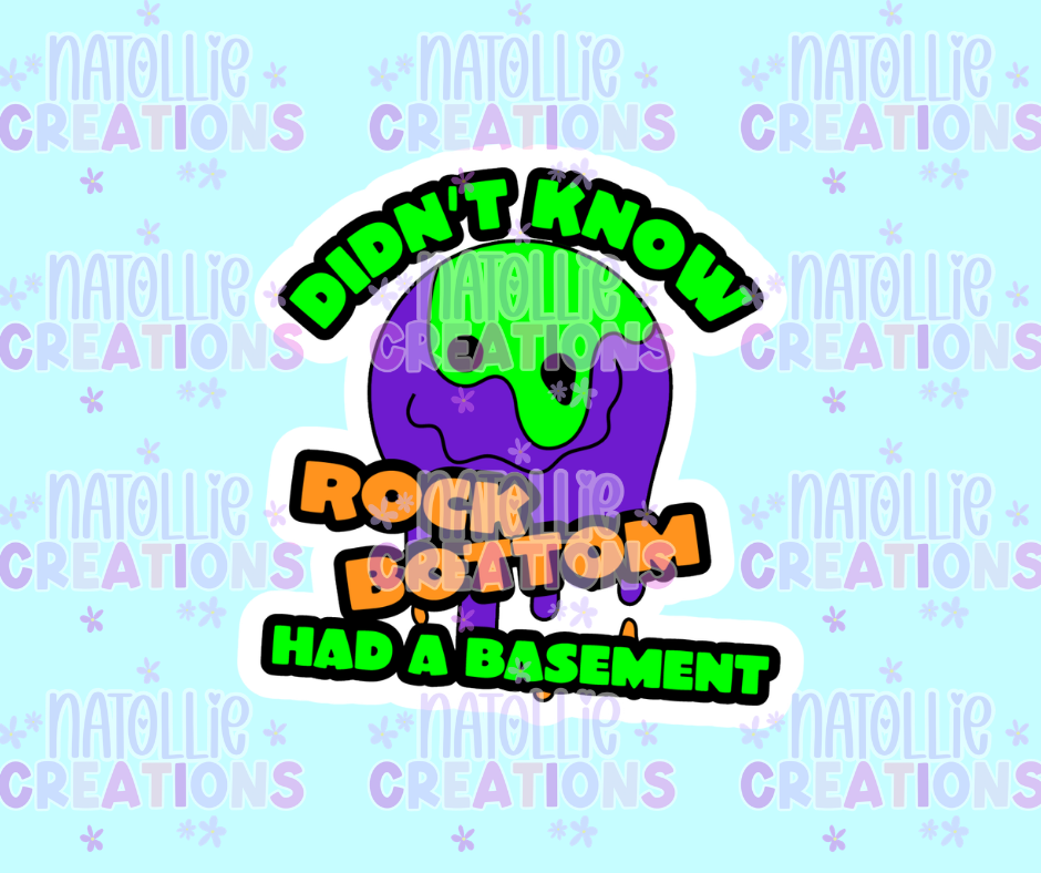 Rock Bottom Basement Die Cut Sticker