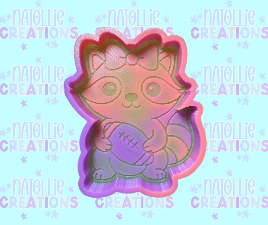 Football Raccoon Freshie Silicone Mold