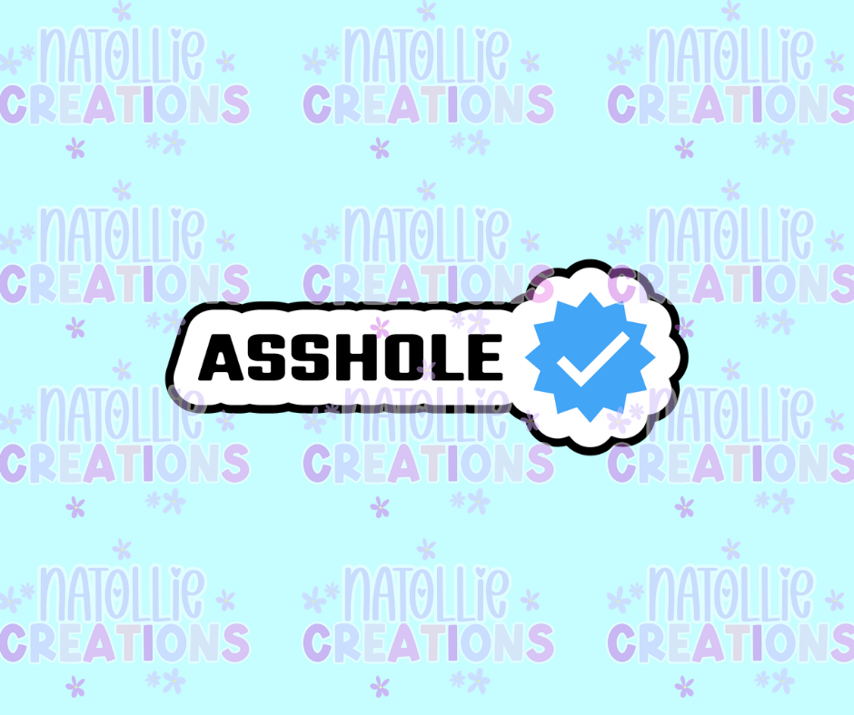 Asshole Die Cut Sticker