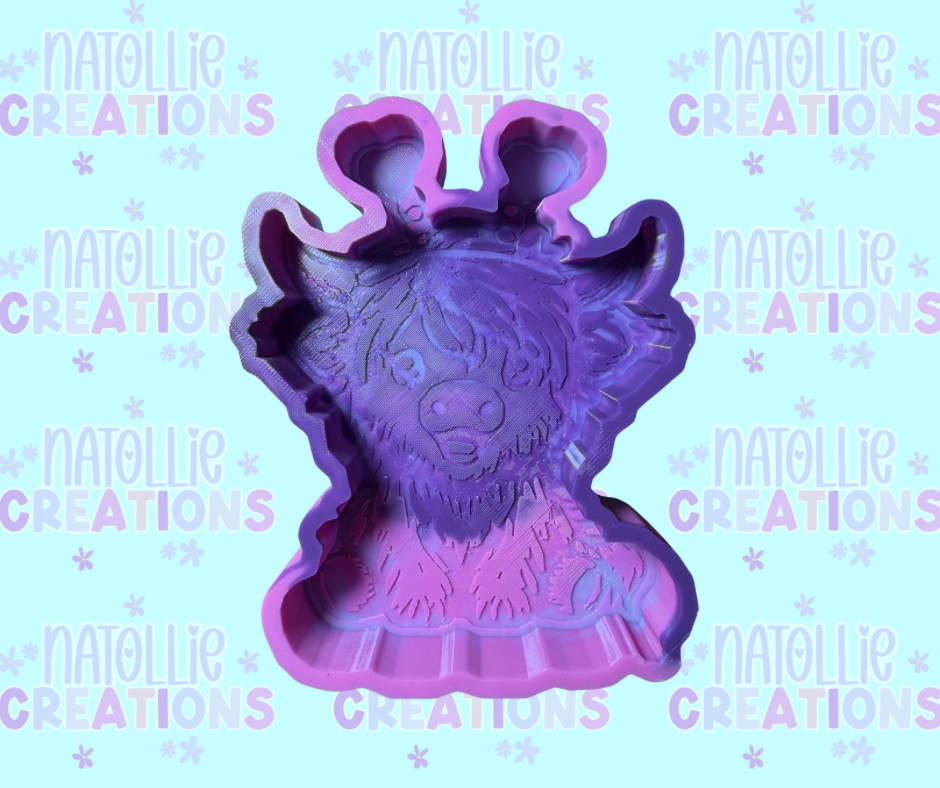 Highland W/ Heart Headband Freshie Silicone Mold