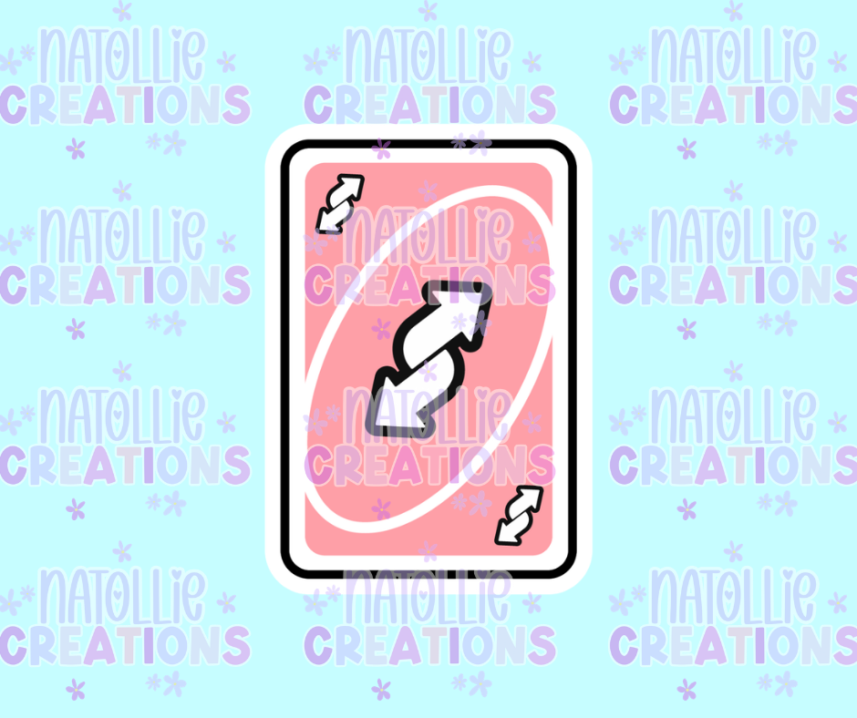 Uno Reverse Die Cut Sticker