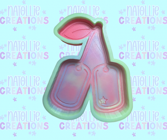 Dog Tag Cherry Freshie Silicone Mold