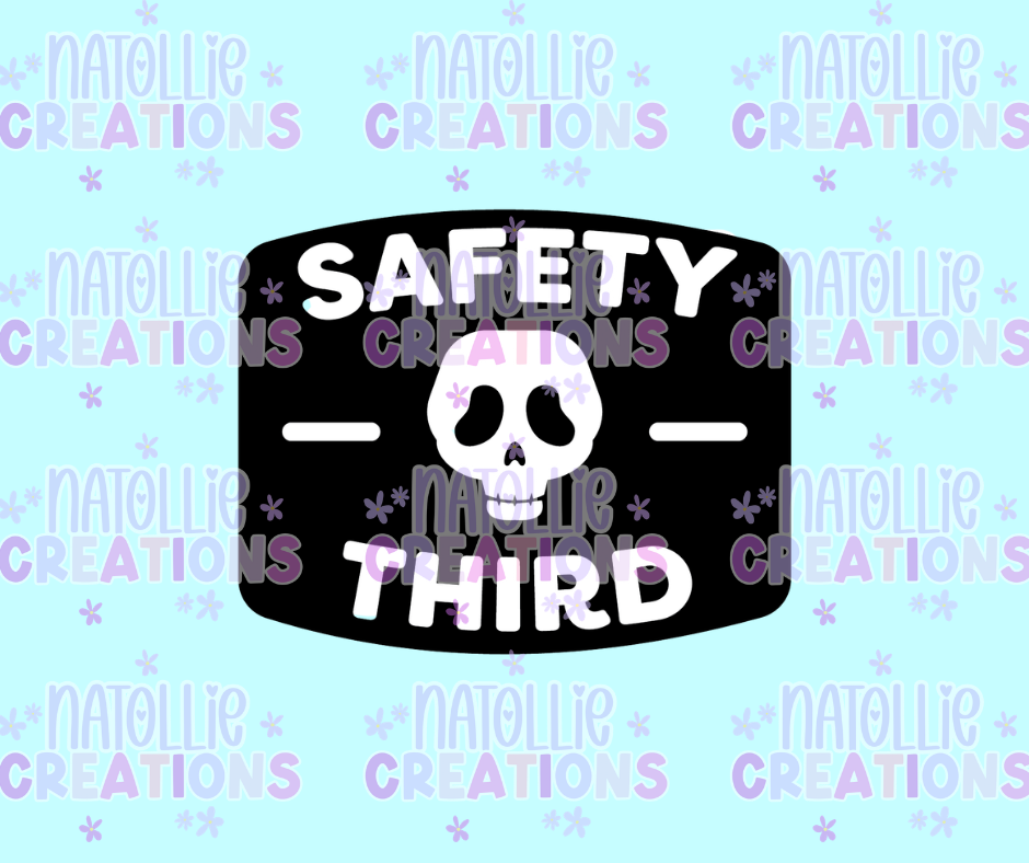 Safety Third Skull Die Cut Sticker