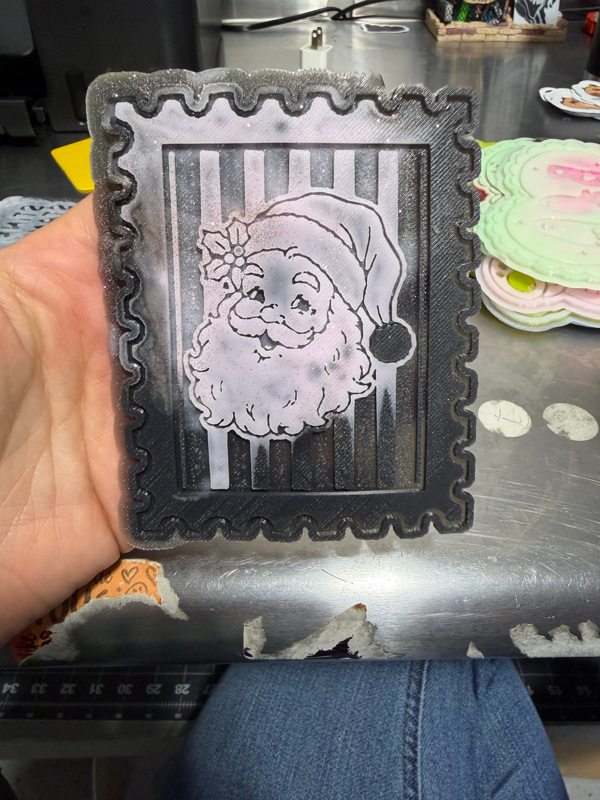 B GRADE INSERT - striped santa