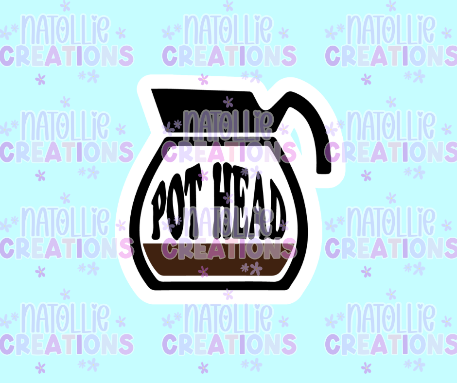 Pot Head Die Cut Sticker