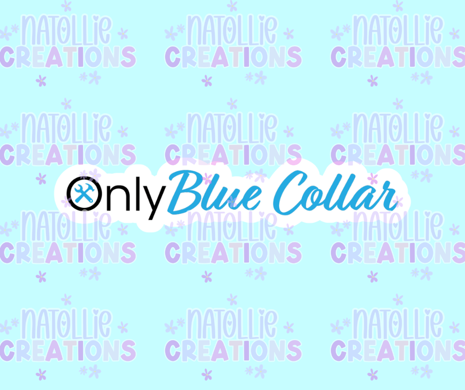 Only Blue Collar Die Cut Sticker