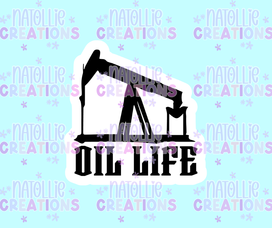 Oil Life Die Cut Sticker