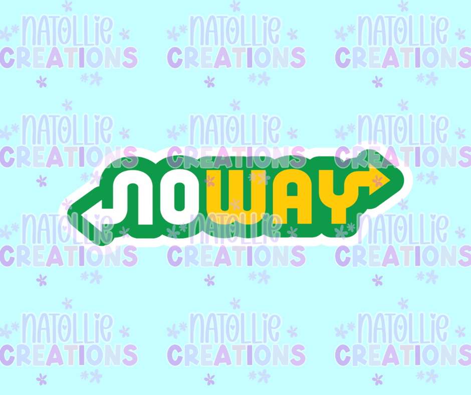 Noway Die Cut Sticker
