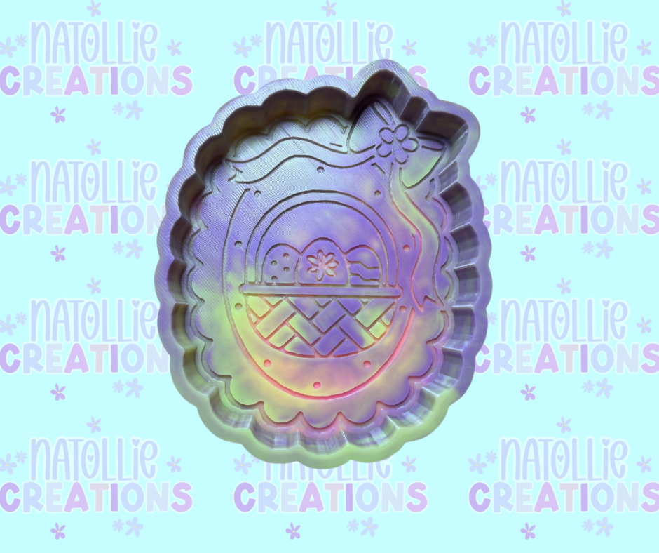 Scalloped Frame Easter Basket Freshie Silicone Mold