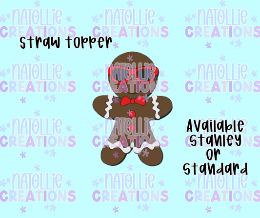 Cool Gingerbread Straw Topper