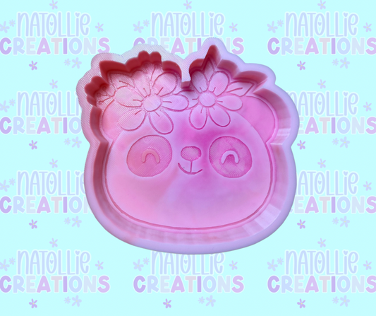 Floral Panda Freshie Silicone Mold