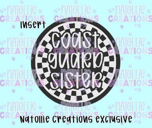 Coast Guard Sister Round Insert Freshie Silicone Mold