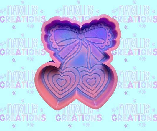 Retro Heart Cherry Freshie Silicone Mold