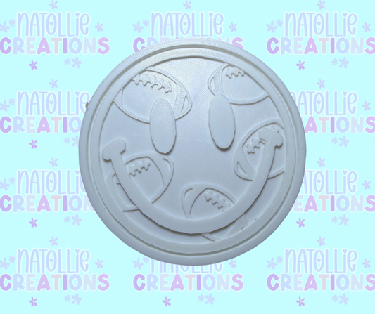 Football Smiley Insert Freshie Silicone Mold