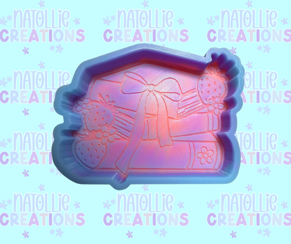Strawberry Book Stack Freshie Silicone Mold