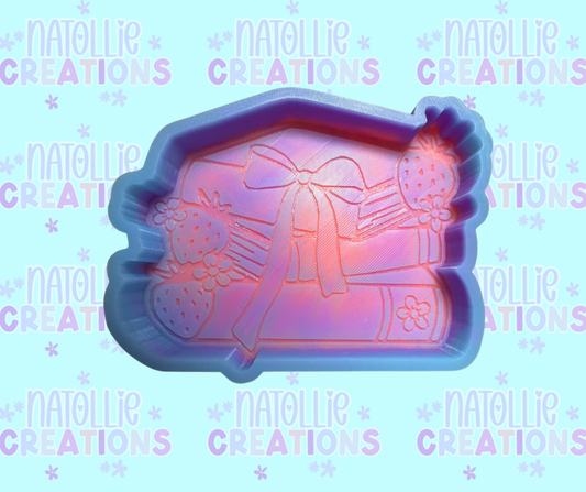 Strawberry Book Stack Freshie Silicone Mold