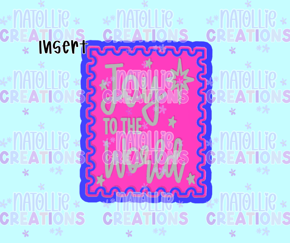 Joy To The World Stamp Insert Freshie Silicone Mold