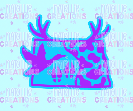 Hunting North Dakota Freshie Silicone Mold