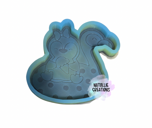 Penguin In Floatie Freshie Silicone Mold