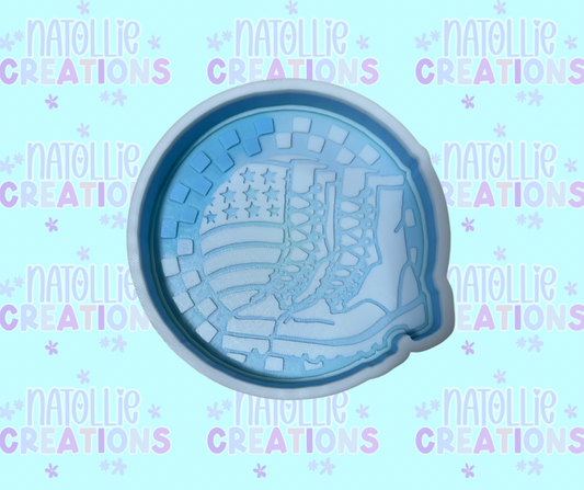 Checkered Combat Boots Freshie Silicone Mold