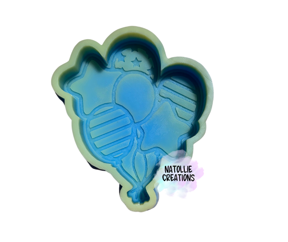 Patriotic Balloons Freshie Silicone Mold