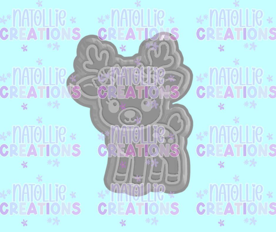 Peppermint Deer Freshie Silicone Mold