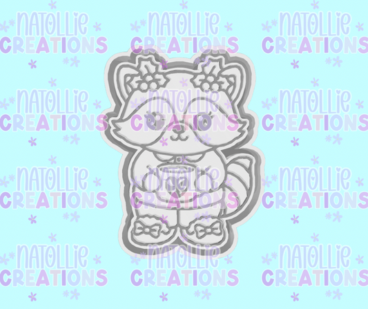 Christmas Pajama Raccoon Freshie Silicone Mold