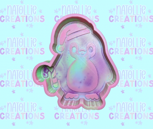 Candy Cane Penguin Freshie Silicone Mold