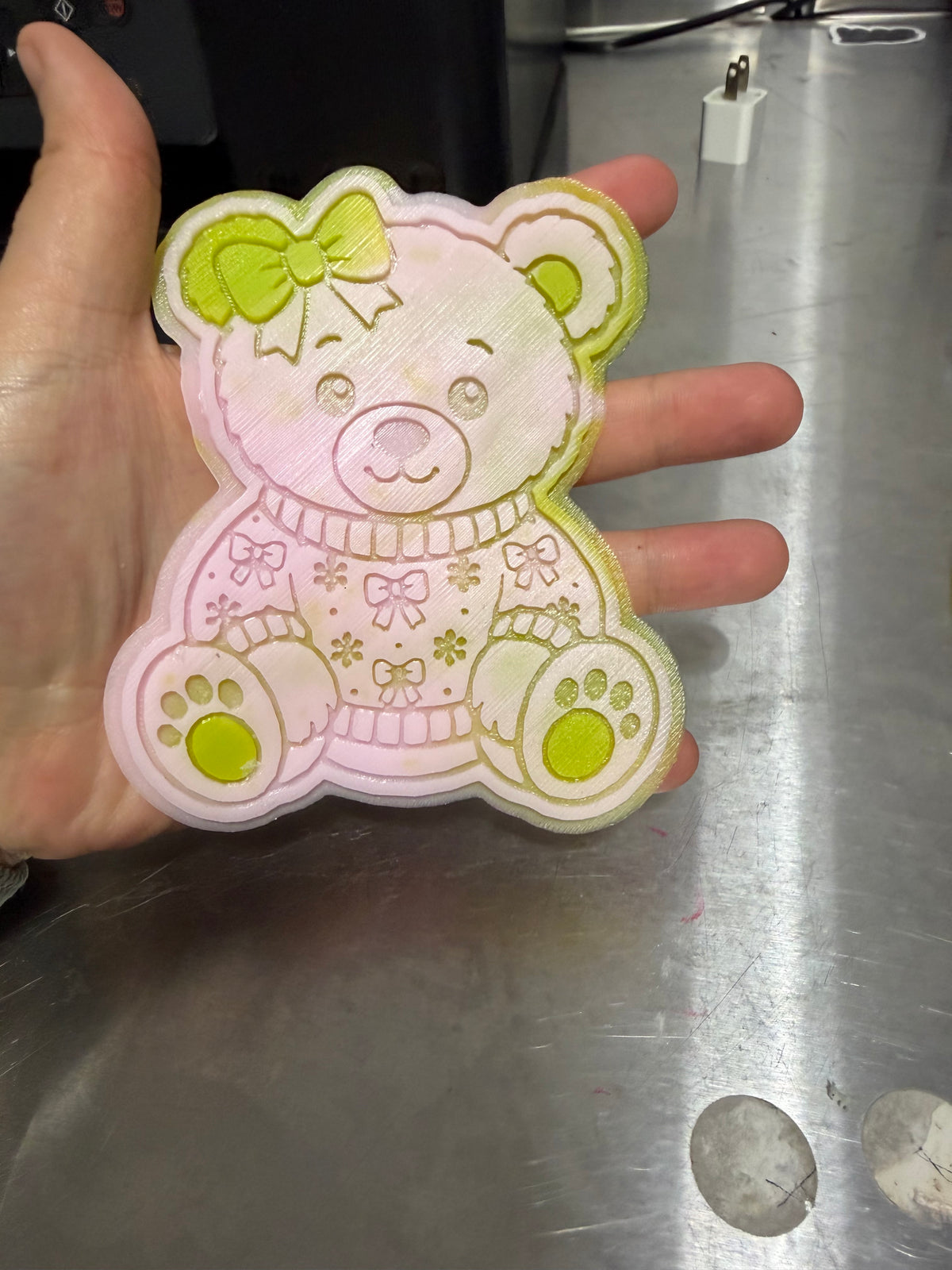 B GRADE INSERT - snowflake bow bear