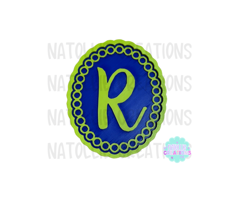 Turquoise Beaded Oval + Inserts Freshie Silicone Mold