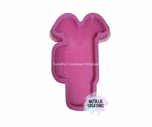 Tumbler W/ Bunny Ears Freshie Silicone Mold