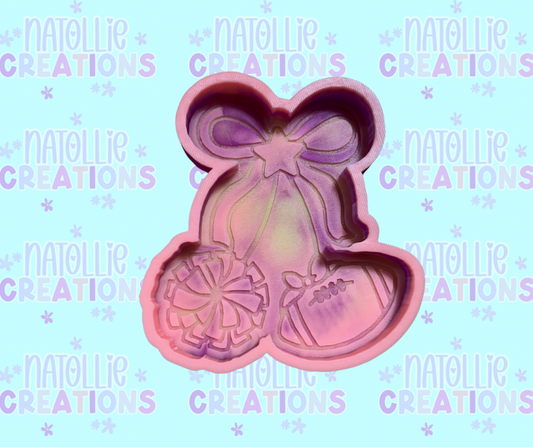 Football & Pom Pom Cherry Freshie Silicone Mold