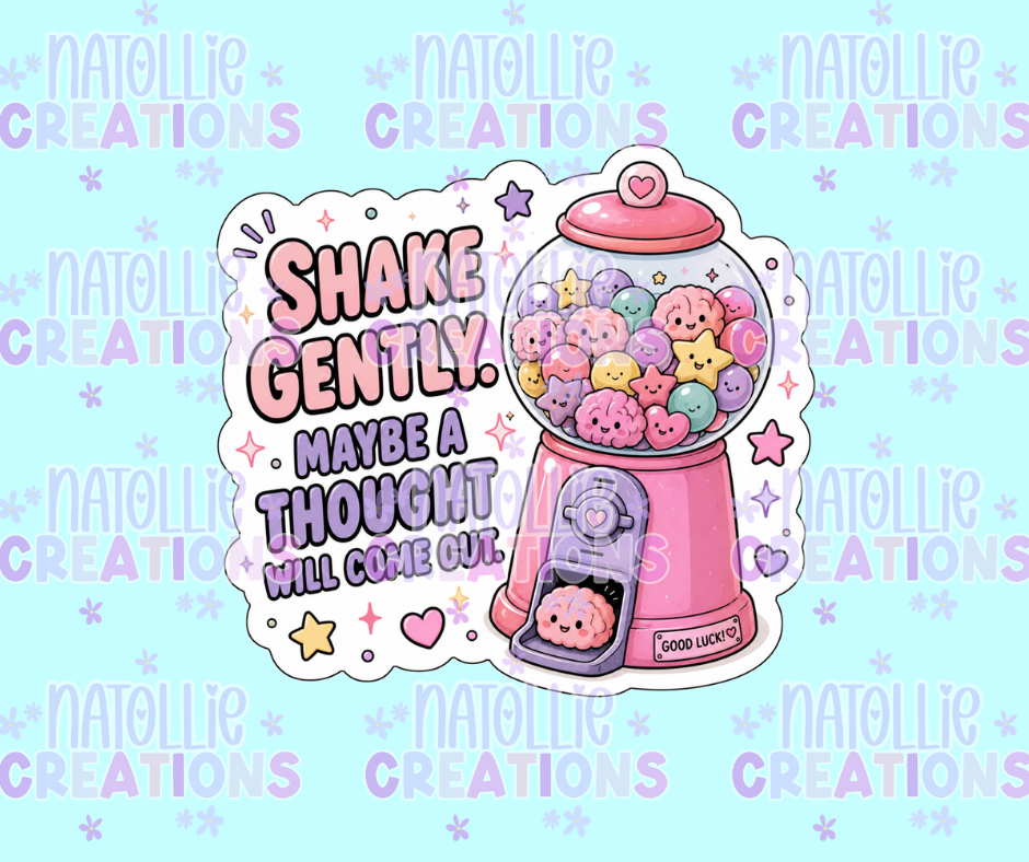 Shake Gently Die Cut Sticker