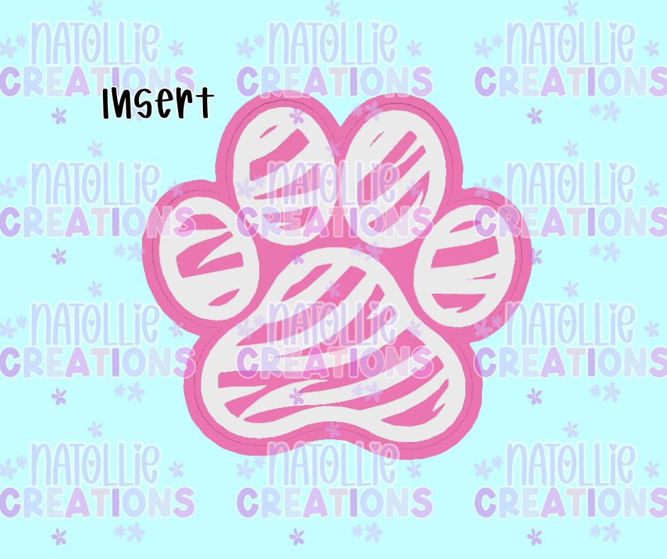 Zebra Paw Print Insert Freshie Silicone Mold