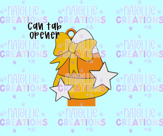 Candy Corn W/ Bow Can Tab Opener Keychain