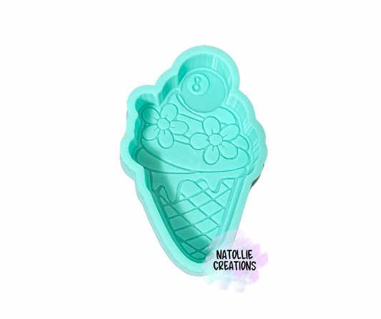 8 Ball Ice Cream Cone Freshie Silicone Mold