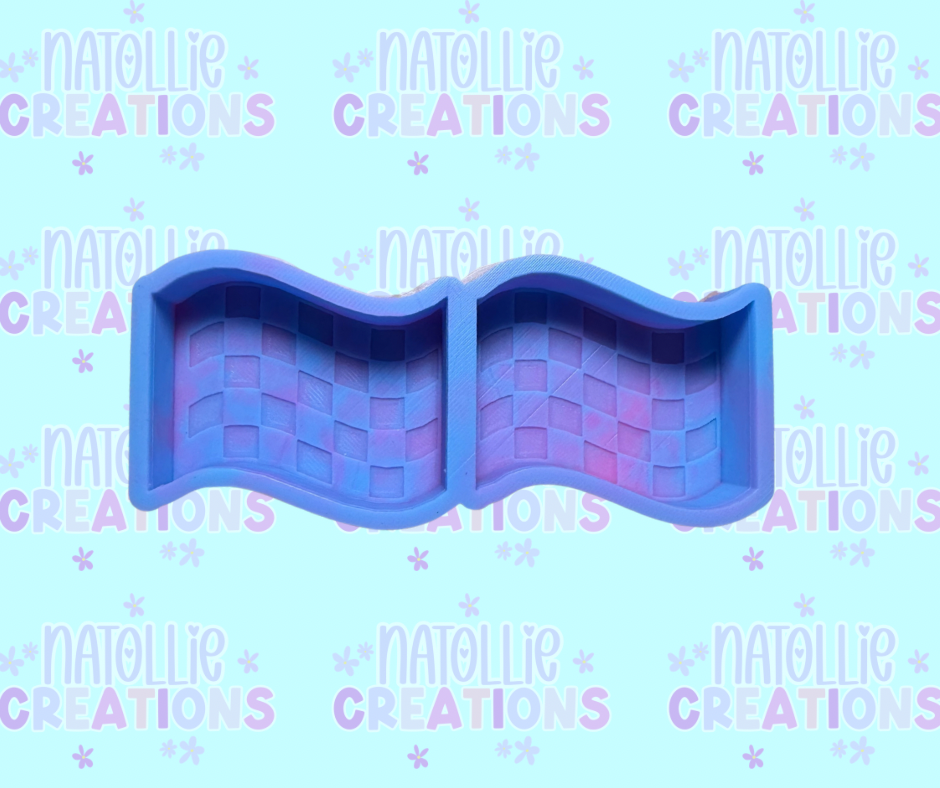 Checkered Flag Vent Clip Freshie Silicone Mold