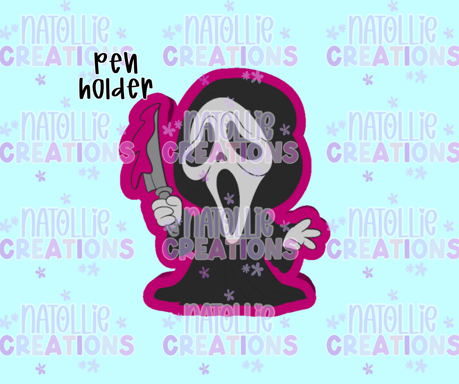 Ghost Face Pen Holder
