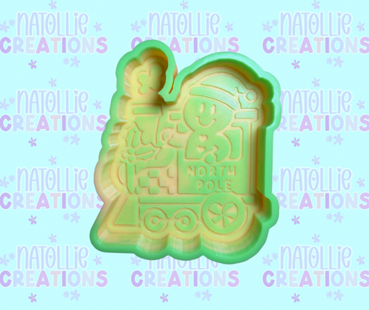 Gingerbread Train Freshie Silicone Mold