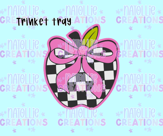 Checkered Apple Trinket Tray
