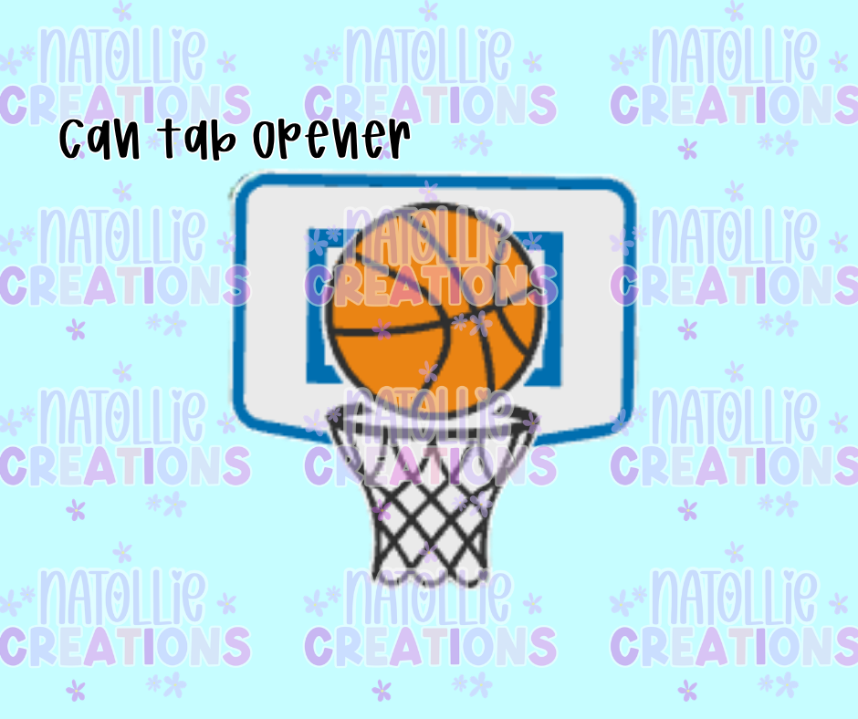 Basketball Hoop Can Tab Opener Keychain