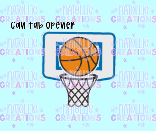 Basketball Hoop Can Tab Opener Keychain