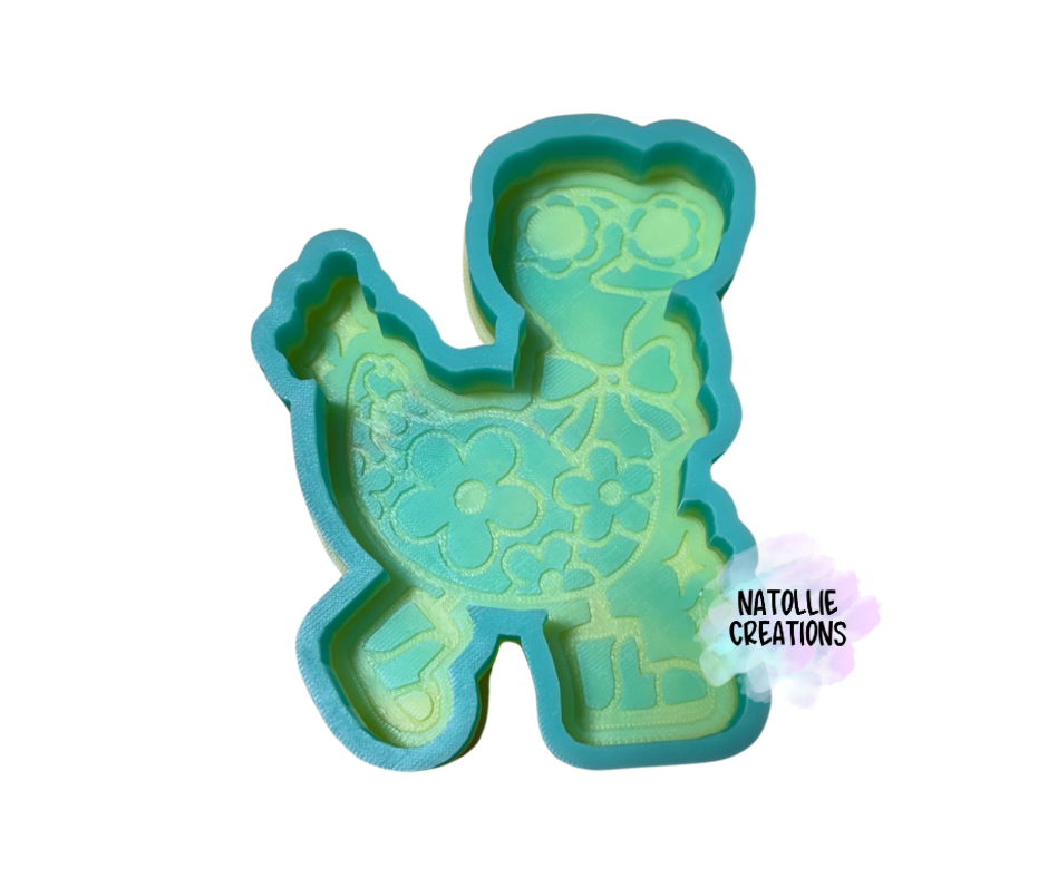 Groovy Floral Goose Freshie Silicone Mold